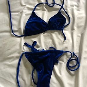 Blue velvet bikini